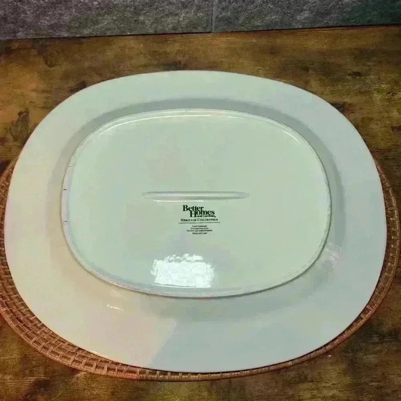 Better Homes & Gardens Heritage Collection Earthenware White Lg Serving Platter - Picture 8 of 8
